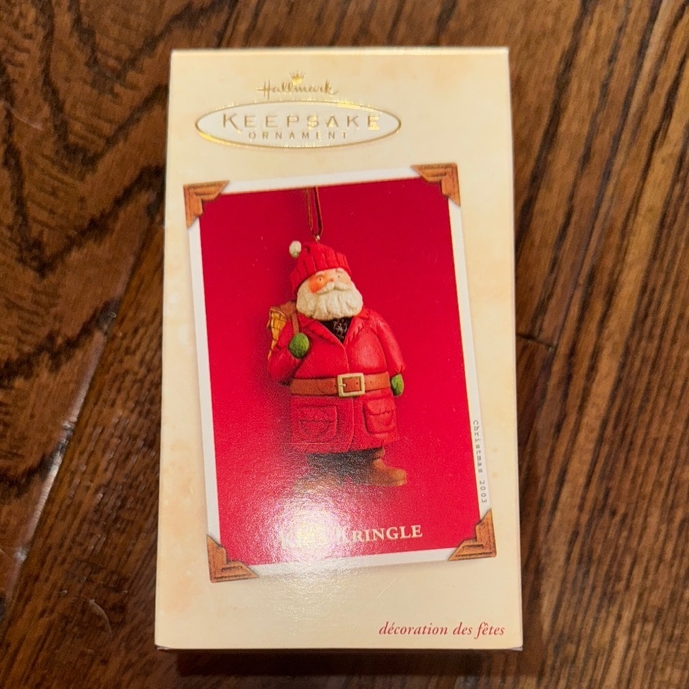 NWT Hallmark Keepsake Santa Ornament in Red and White